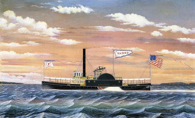 James Bard Fanny, steam tug built 1863 France oil painting art